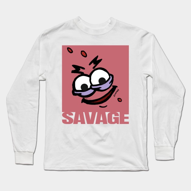 Savage Patrick Meme Long Sleeve T-Shirt by sketchnkustom